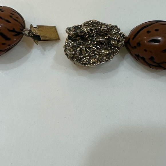 NUT NECKLACE  Brown Necklace Featuring Various Size Nut’s. Unique - Picture 7 of 7